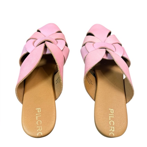Pilcro Twisted Leather Slide/ Mule Size 38/ US 8 in Pink - Picture 8 of 9